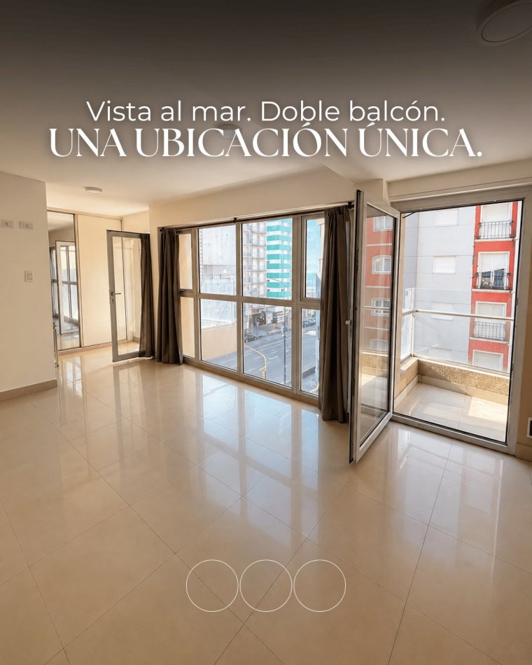  Monoabiente con vista al mar en venta Mar de Pata zona centro. Apto credito